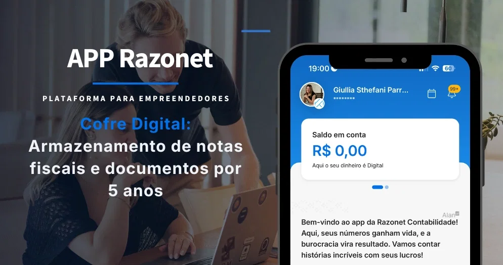 Cofre Digital Razonet 2026: armazenamento de notas fiscais e documentos por 5 anos